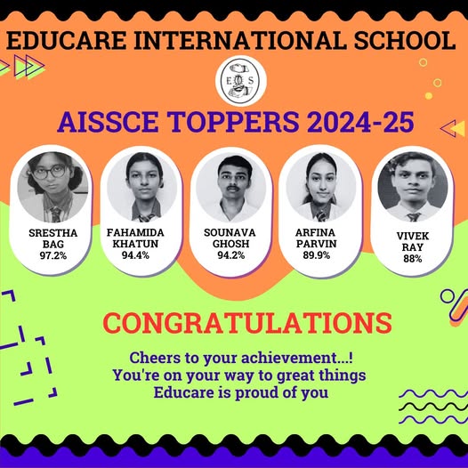 AISSCE 2024-25 Toppers List Educare International School